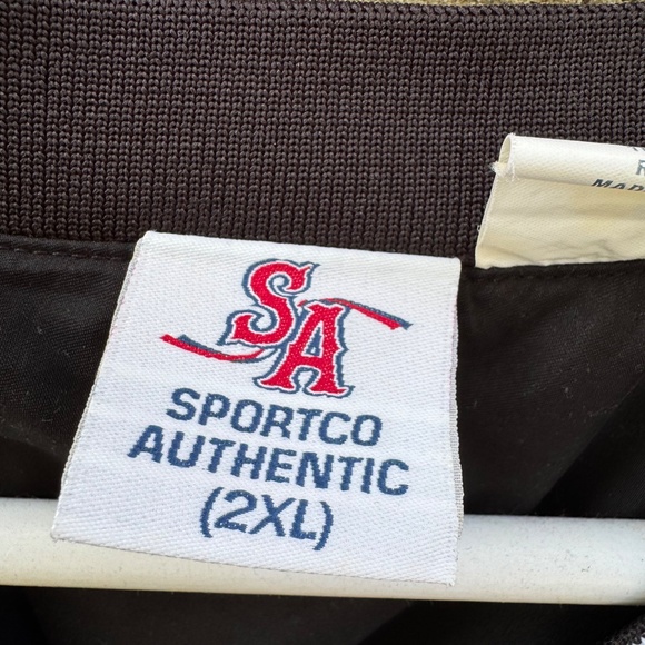 1990s Mathews Solocam Sportco Authentic Spellout Black Yellow Pullover 2XL - Picture 3 of 5